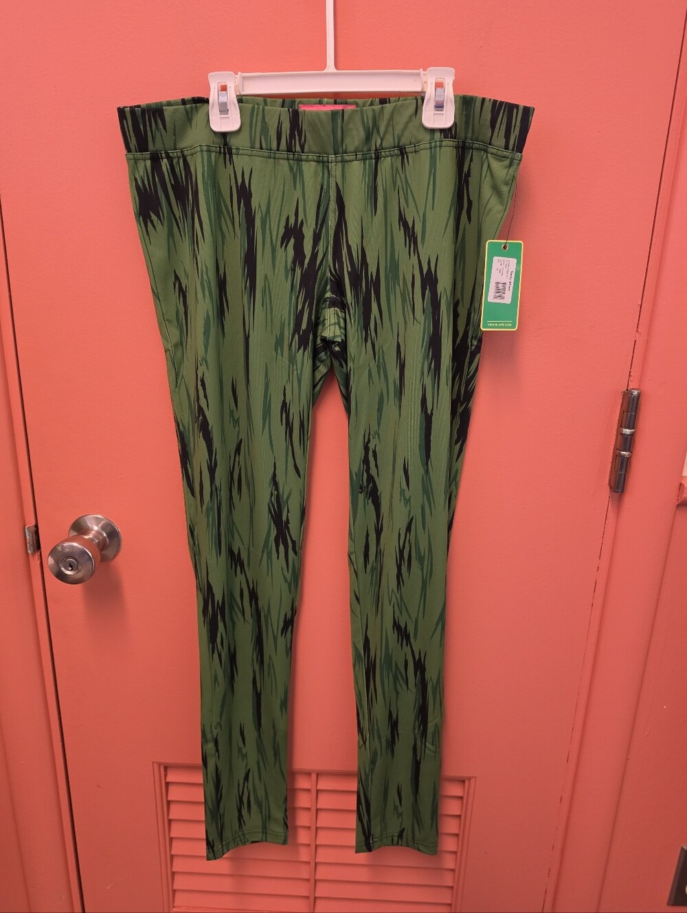 NWT Tipsy Elves Women's Size XL Zombie Halloween Leggings Green Black Costume